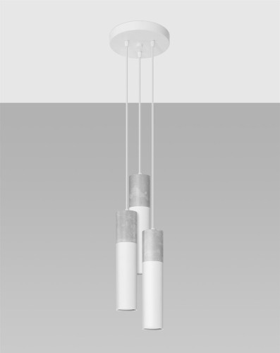 Lampa wisząca Borgio 3P biała