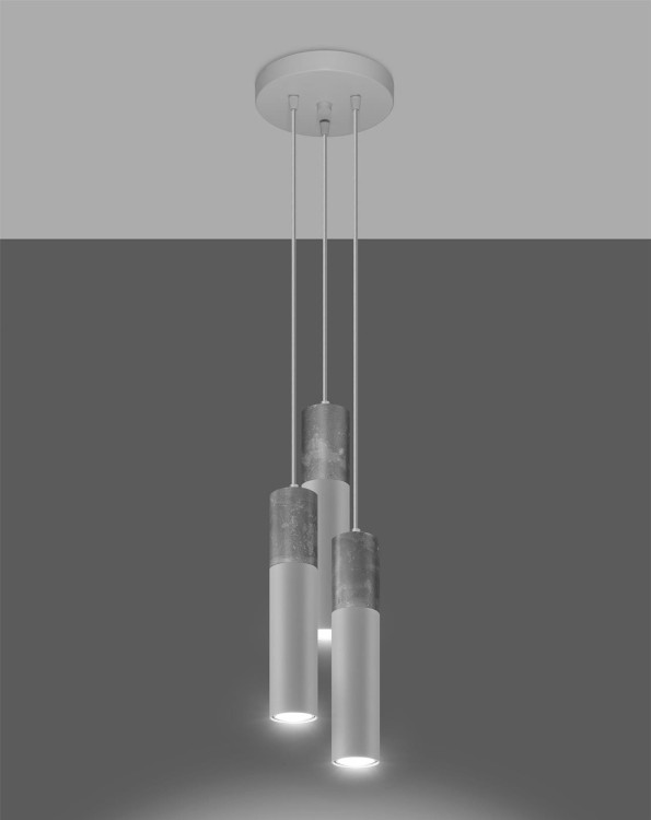 Lampa wisząca Borgio 3P biała