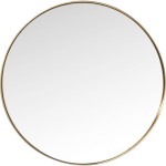 Lustro Curve Round Brass śr. 100 cm