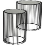 Stoliki kawowe Wire Black śr. 44 cm