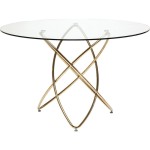 Stół Molekular Gold śr. 120 cm