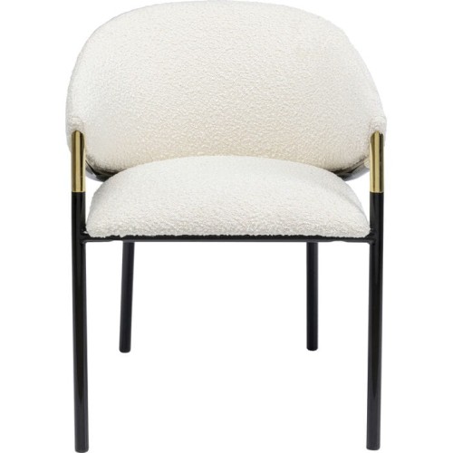 krzesło bouclé, krzesło do salonu, krzesło do restauracji, eleganckie krzesło, nowoczesne krzesło