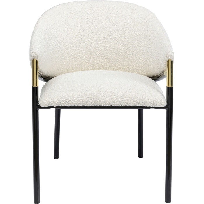 krzesło bouclé, krzesło do salonu, krzesło do restauracji, eleganckie krzesło, nowoczesne krzesło