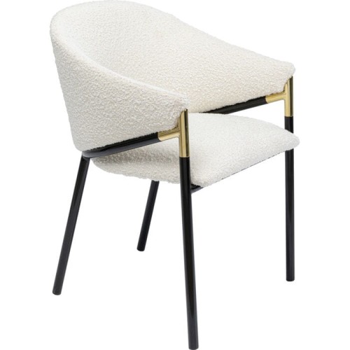 krzesło bouclé, krzesło do salonu, krzesło do restauracji, eleganckie krzesło, nowoczesne krzesło