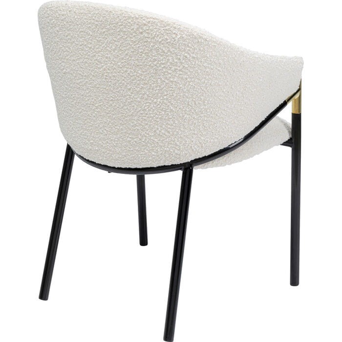 krzesło bouclé, krzesło do salonu, krzesło do restauracji, eleganckie krzesło, nowoczesne krzesło