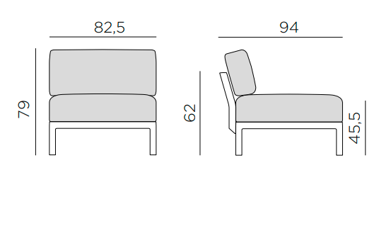 moduł Maximo Nardi, moduł sofa Maximo, sofa Maximo, włoski design, sofa outdoor