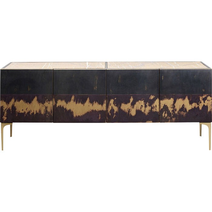 kredens Fuoco, kredens Kare Design, kredens metalowy, kredens marmur, kredens do salonu