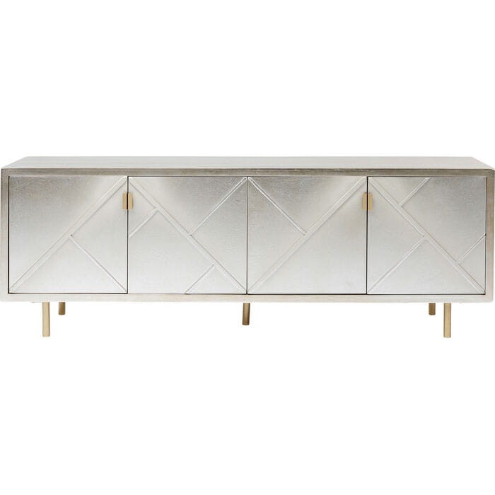 kredens Venice Triangle, kredens Kare Design, kredens srebrny, kredens złoty, kredens glamour, kredens do salonu