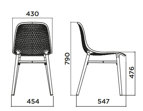 krzesło Next, krzesło do jadalni, krzesło do restauracji, krzesło Infiniti, włoski design