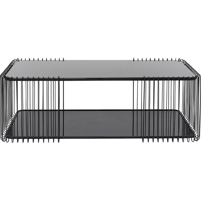 stolik kawowy Wire, stolik kawowy Kare Design, stolik kawowy metalowy, stolik kawowy czarny, nowoczesny design
