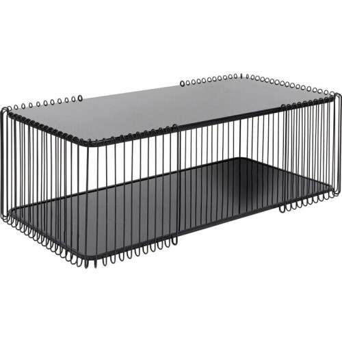stolik kawowy Wire, stolik kawowy Kare Design, stolik kawowy metalowy, stolik kawowy czarny, nowoczesny design