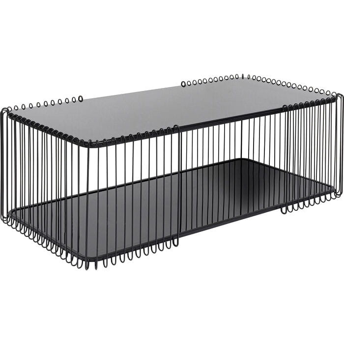 stolik kawowy Wire, stolik kawowy Kare Design, stolik kawowy metalowy, stolik kawowy czarny, nowoczesny design