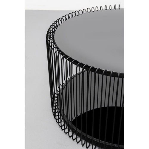 stoliki kawowe Wire, stoliki kawowe Kare Design, zestaw stolików kawowych, stolik metalowy, stolik szkło hartowane
