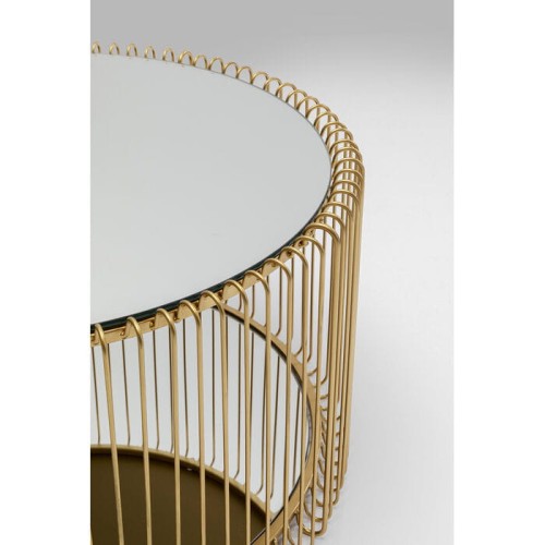 stoliki kawowe Wire, stoliki kawowe Kare Design, zestaw stolików kawowych, stolik metalowy, stolik szkło hartowane