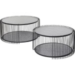 Zestaw stolików kawowych Wire Double Bubble Black