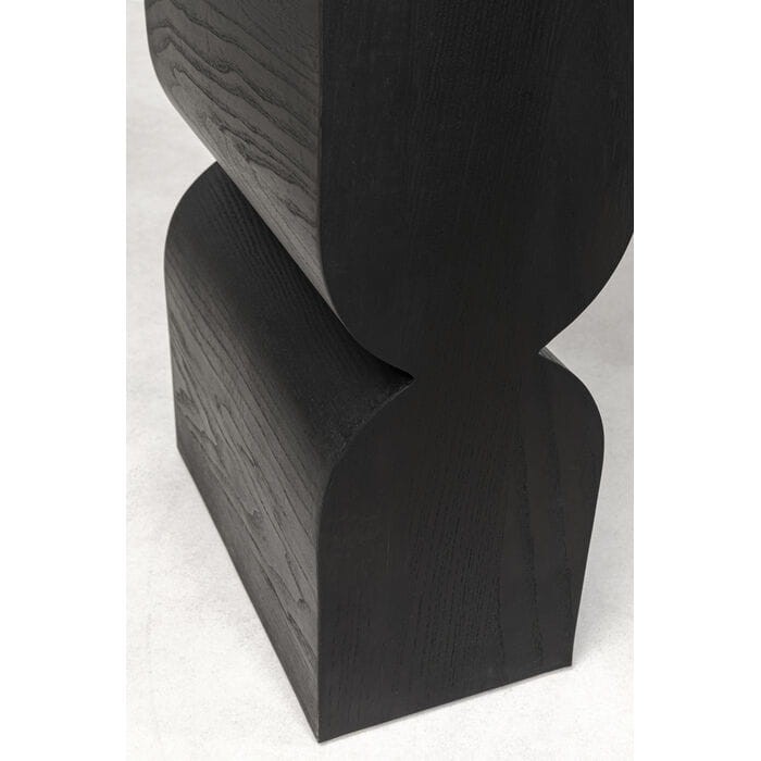 konsola Curve Black, konsola drewniana, konsola Kare Design, konsola rzeźbiarska, nowoczesny design, konsola do przedpokoju