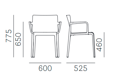 krzesło Volt 675, krzesło Pedrali, krzesło outdoor, krzesło włoski design, krzesło do jadalni, krzesło do kuchni, krzesło do restauracji