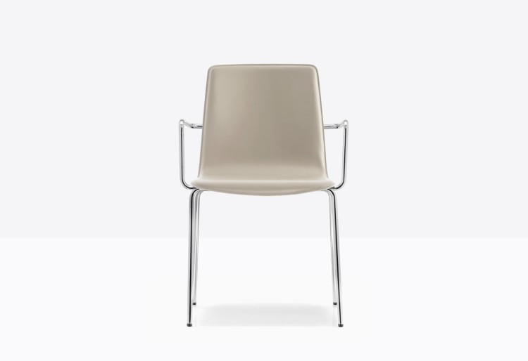 krzesło Inga, krzesło Pedrali, krzesło stalowe, krzesło skórzane, krzesło do jadalni, krzesło do kuchni, nowoczesny design, włoski design