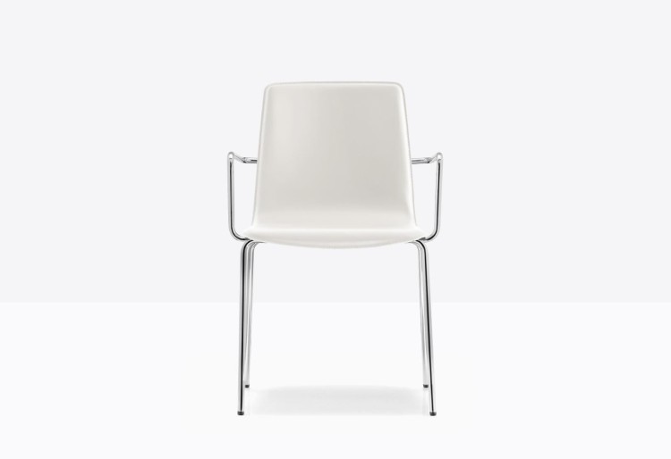 krzesło Inga, krzesło Pedrali, krzesło stalowe, krzesło skórzane, krzesło do jadalni, krzesło do kuchni, nowoczesny design, włoski design