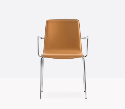 krzesło Inga, krzesło Pedrali, krzesło stalowe, krzesło skórzane, krzesło do jadalni, krzesło do kuchni, nowoczesny design, włoski design