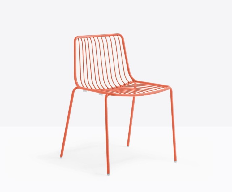 krzesło Nolita, krzesło Pedrali, krzesło stalowe, krzesło na taras, krzesło do restauracji, krzesło outdoorowe, włoski design, nowoczesny design