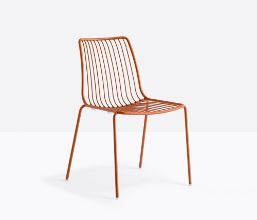 krzesło Nolita, krzesło Pedrali, krzesło stalowe, krzesło na taras, krzesło do restauracji, krzesło outdoorowe, włoski design, nowoczesny design
