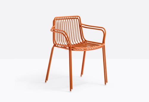 krzesło Nolita, krzesło Pedrali, krzesło stalowe, krzesło na taras, krzesło do restauracji, krzesło outdoorowe, włoski design, nowoczesny design