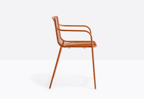 krzesło Nolita, krzesło Pedrali, krzesło stalowe, krzesło na taras, krzesło do restauracji, krzesło outdoorowe, włoski design, nowoczesny design