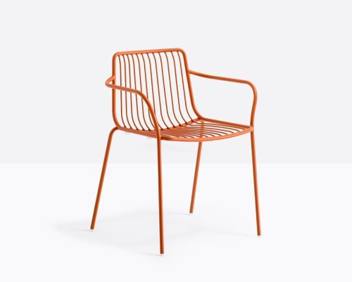 krzesło Nolita, krzesło Pedrali, krzesło stalowe, krzesło na taras, krzesło do restauracji, krzesło outdoorowe, włoski design, nowoczesny design