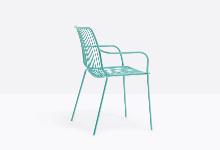krzesło Nolita, krzesło Pedrali, krzesło stalowe, krzesło na taras, krzesło do restauracji, krzesło outdoorowe, włoski design, nowoczesny design