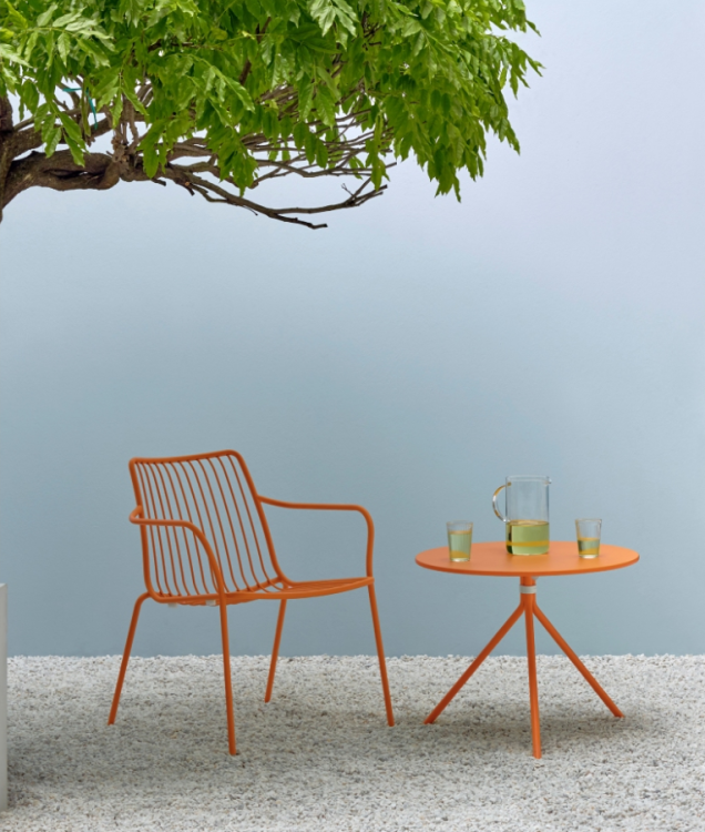 krzesło Nolita, krzesło Pedrali, krzesło stalowe, krzesło na taras, krzesło do restauracji, krzesło outdoorowe, włoski design, nowoczesny design