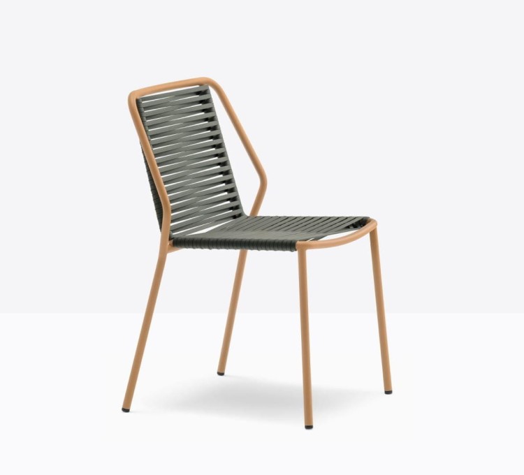 krzesło Philia, krzesło Pedrali, krzesło outdoorowe, krzesło na taras, krzesło ogrodowe, krzesło do restauracji, krzesło plecione, nowoczesny design, włoski design