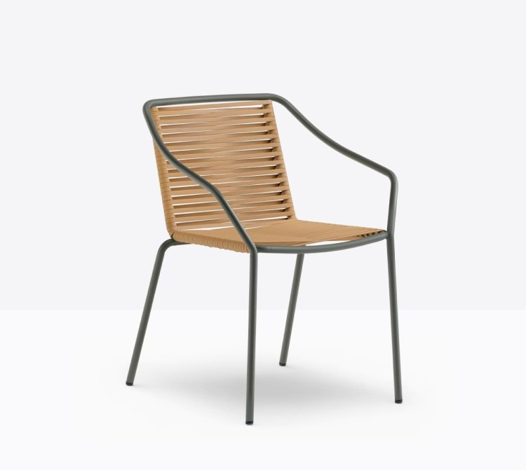 krzesło Philia, krzesło Pedrali, krzesło outdoorowe, krzesło na taras, krzesło ogrodowe, krzesło do restauracji, krzesło plecione, nowoczesny design, włoski design