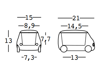 pojemnik Van Mini, pojemnik Plust, pojemnik do przechowywania, ozdoba na biurko, włoski design, nowoczesny design