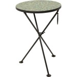 Stolik boczny Clack Mosaic Green Blue Ø35cm