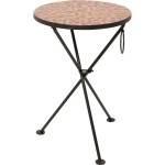 Stolik boczny Clack Mosaic Red Ø35cm