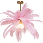 Lampa wisząca Feather Palm Pink Ø87 cm