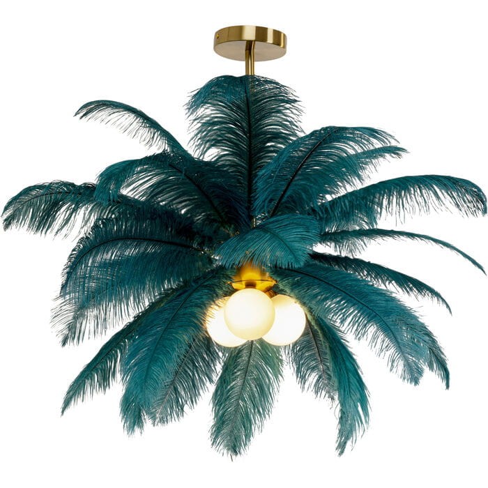lampa Kare, lampa Feather Palm, lampa pióra, lampa do salonu, lampa ekstrawagancka, lampa nowoczesna, wyjątkowa lampa, lampa do sypialni