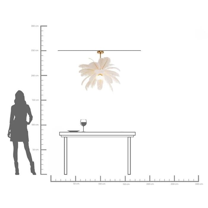 lampa Kare, lampa Feather Palm, lampa pióra, lampa do salonu, lampa ekstrawagancka, lampa nowoczesna, wyjątkowa lampa, lampa do sypialni