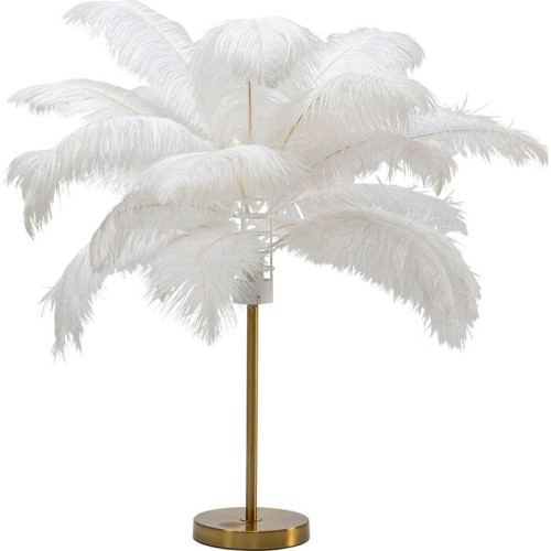 lampa stołowa Feather Palm, lampa stołowa Kare, lampa stołowa do salonu, lampa stołowa do sypialni, lampa pióra, nowoczesna lampa, ekstrawagancka lampa