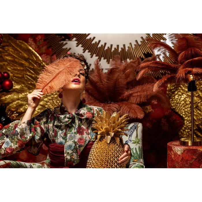 lampa stołowa Feather Palm, lampa stołowa Kare, lampa stołowa do salonu, lampa stołowa do sypialni, lampa pióra, nowoczesna lampa, ekstrawagancka lampa