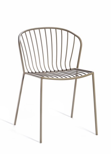 krzesło Amitha, styl industrialny, krzesło outdoor, krzesło do restauracji, minimalizm, trwałość, odporność na warunki, nowoczesny design, pręty stalowe, loft, meble komercyjne