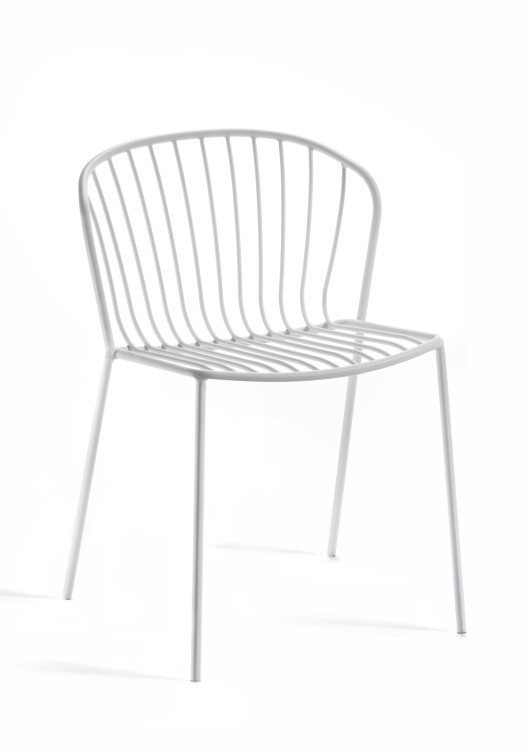 krzesło Amitha, styl industrialny, krzesło outdoor, krzesło do restauracji, minimalizm, trwałość, odporność na warunki, nowoczesny design, pręty stalowe, loft, meble komercyjne