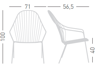 fotel Amitha, styl industrialny, fotel outdoor, fotel do restauracji, minimalizm, trwałość, odporność na warunki, nowoczesny design, loft, meble komercyjne