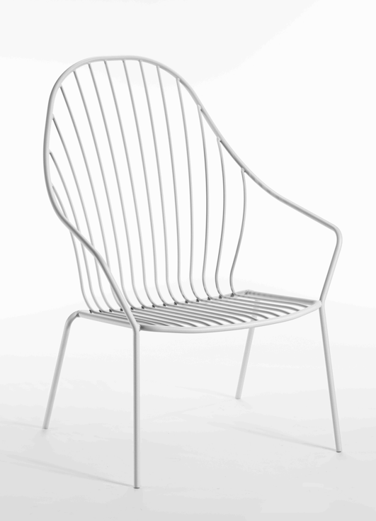 fotel Amitha, styl industrialny, fotel outdoor, fotel do restauracji, minimalizm, trwałość, odporność na warunki, nowoczesny design, loft, meble komercyjne