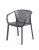 krzesło outdoor, nowoczesne krzesło, meble ogrodowe, odporność na warunki, perforowane oparcie, podłokietniki, ergonomia, komfort, styl industrialny, sztaplowanie, ogródek restauracyjny, balkon, trwałość, design