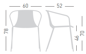 krzesło Kasia, krzesło Gaber, krzesło outdoorowe, odporność na pogodę, nowoczesne meble, krzesło na taras, włoski design, krzesło do restauracji, stalowe nogi, siedzisko z tworzywa