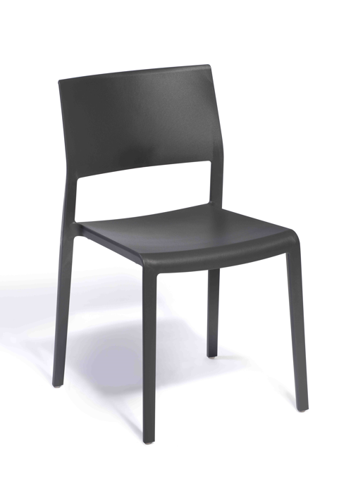 krzesło Lilibet, krzesło do kawiarni, krzesło na taras, meble restauracyjne, odporne krzesło outdoor, nowoczesne krzesło z tworzywa, wersja z podłokietnikami, krzesło do gastronomii, trwałe krzesło z tworzywa, lekkie krzesło plastikowe