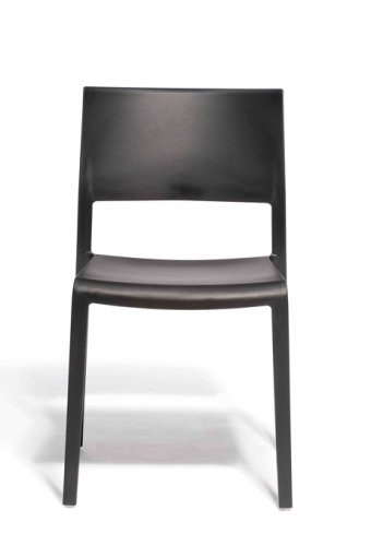 krzesło Lilibet, krzesło do kawiarni, krzesło na taras, meble restauracyjne, odporne krzesło outdoor, nowoczesne krzesło z tworzywa, wersja z podłokietnikami, krzesło do gastronomii, trwałe krzesło z tworzywa, lekkie krzesło plastikowe