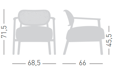 fotel Nuta, Gaber, fotel z podłokietnikami, fotel zewnętrzny, fotel ogrodowy, tapicerowane siedzisko, fotel tarasowy, fotel balkonowy, fotel do restauracji, ergonomiczny fotel, designerski fotel